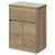 Montego Autumn Oak 600mm Floor Standing 1 Drawer 2 Door Vanity Unit for Countertop Basins Right Hand View
