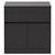 Montego Grey Graphite 800mm Floor Standing 1 Drawer 2 Door Vanity Unit for Countertop Basins Front View