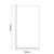 Colore Square Brushed Bronze 785 Single Section Bath Shower Screen