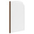 Colore Round Brushed Bronze 770mm Single Section Bath Shower Screen thumbnail