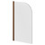 Colore Round Brushed Bronze 770mm Single Section Bath Shower Screen thumbnail