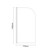Colore Round Brushed Bronze 770mm Single Section Bath Shower Screen thumbnail