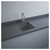 RAK Silvia Matt Grey 450mm Drop In Kitchen Sink - OC104503A