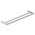 RAK Petit Square Chrome 450mm Double Towel Rail - RAKPES9912-45C thumbnail