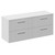 Avant Satin White 1200mm Wall Mounted 4 Drawer Vanity Unit for Countertop Basins Left Hand View