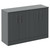 Avant Satin Grey 1200mm 2 Door Vanity Unit for Countertop Basins Left Hand View