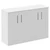 Avant Satin White 1200mm 2 Door Vanity Unit for Countertop Basins Left Hand View