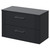 Avant Satin Anthracite 800mm Wall Mounted 2 Drawer Vanity Unit for Countertop Basins Right Hand View