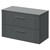 Avant Satin Grey 800mm Wall Mounted 2 Drawer Vanity Unit for Countertop Basins Right Hand View