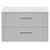 Avant Satin White 800mm Wall Mounted 2 Drawer Vanity Unit for Countertop Basins Front View