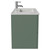 Avant Satin Green 800mm Wall Mounted 2 Drawer Vanity Unit with Angel Basin Side View