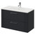 Avant Satin Anthracite 800mm Wall Mounted 2 Drawer Vanity Unit with Angel Basin Right Hand View