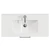 Avant Satin Green 800mm Wall Mounted Single Drawer Vanity Unit with Angel Basin Top View