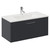 Avant Satin Anthracite 800mm Wall Mounted Single Drawer Vanity Unit with Angel Basin Left Hand View