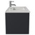 Avant Satin Anthracite 800mm Wall Mounted Single Drawer Vanity Unit with Angel Basin Side View