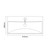 Avant Satin Anthracite 800mm Wall Mounted Single Drawer Vanity Unit with Rimini Basin Top Down Dimensions thumbnail