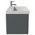 Avant Satin Grey 800mm Wall Mounted Single Drawer Vanity Unit with Rimini Basin Side View