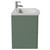 Avant Satin Green 800mm Wall Mounted 2 Drawer Vanity Unit with Arc Basin Side View