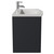 Avant Satin Anthracite 800mm Wall Mounted 2 Drawer Vanity Unit with Arc Basin Side View