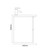 Avant Satin Grey 800mm Wall Mounted 2 Drawer Vanity Unit with Arc Basin Side On Dimensions thumbnail
