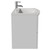 Avant Satin White 800mm Wall Mounted 2 Drawer Vanity Unit with Arc Basin Side View