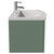 Avant Satin Green 800mm Wall Mounted Single Drawer Vanity Unit with Arc Basin Side View