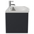 Avant Satin Anthracite 800mm Wall Mounted Single Drawer Vanity Unit with Arc Basin Side View