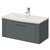 Avant Satin Grey 800mm Wall Mounted Single Drawer Vanity Unit with Arc Basin Right Hand View