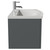 Avant Satin Grey 800mm Wall Mounted Single Drawer Vanity Unit with Arc Basin Side View