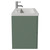Avant Satin Green 800mm Wall Mounted 2 Drawer Vanity Unit with Glide Basin Side View