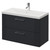 Avant Satin Anthracite 800mm Wall Mounted 2 Drawer Vanity Unit with Glide Basin Right Hand View
