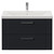 Avant Satin Anthracite 800mm Wall Mounted 2 Drawer Vanity Unit with Glide Basin Front View