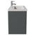 Avant Satin Grey 800mm Wall Mounted 2 Drawer Vanity Unit with Glide Basin Side View