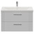 Avant Satin White 800mm Wall Mounted 2 Drawer Vanity Unit with Glide Basin Front View