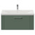 Avant Satin Green 800mm Wall Mounted Single Drawer Vanity Unit with Glide Basin Front View
