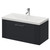 Avant Satin Anthracite 800mm Wall Mounted Single Drawer Vanity Unit with Glide Basin Right Hand View