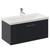 Avant Satin Anthracite 800mm Wall Mounted Single Drawer Vanity Unit with Glide Basin Left Hand View