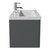 Avant Satin Grey 800mm Wall Mounted Single Drawer Vanity Unit with Glide Basin Side View
