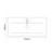 Avant Satin Grey 800mm Wall Mounted Single Drawer Vanity Unit with Glide Basin Top Down Dimensions thumbnail