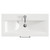 Avant Satin White 800mm Wall Mounted Single Drawer Vanity Unit with Glide Basin Top View