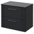 Avant Satin Anthracite 600mm Wall Mounted 2 Drawer Vanity Unit for Countertop Basins Right Hand View thumbnail