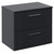 Avant Satin Anthracite 600mm Wall Mounted 2 Drawer Vanity Unit for Countertop Basins Left Hand View thumbnail