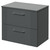 Avant Satin Grey 600mm Wall Mounted 2 Drawer Vanity Unit for Countertop Basins Right Hand View