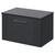 Avant Satin Anthracite 600mm Wall Mounted Single Drawer Vanity Unit for Countertop Basins Right Hand View
