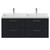 Avant Satin Anthracite 1200mm Wall Mounted 4 Drawer Vanity Unit with Double Lucia Basins Front View thumbnail