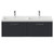 Avant Satin Anthracite 1200mm Wall Mounted 2 Drawer Vanity Unit with Double Lucia Basins Front View