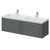 Avant Satin Grey 1200mm Wall Mounted 2 Drawer Vanity Unit with Double Lucia Basins Right Hand View