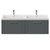 Avant Satin Grey 1200mm Wall Mounted 2 Drawer Vanity Unit with Double Lucia Basins Front View