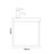 Avant Satin White 1200mm Wall Mounted 2 Drawer Vanity Unit with Double Lucia Basins Side On Dimensions thumbnail