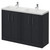 Avant Satin Anthracite 1200mm 2 Door Vanity Unit with Double Lucia Basins Right Hand View